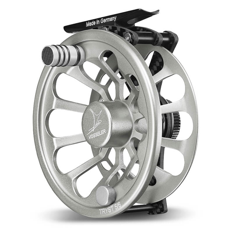 Vosseler Fly Reel Tryst Carbon Silver | 54 Dean Street Fly Shop