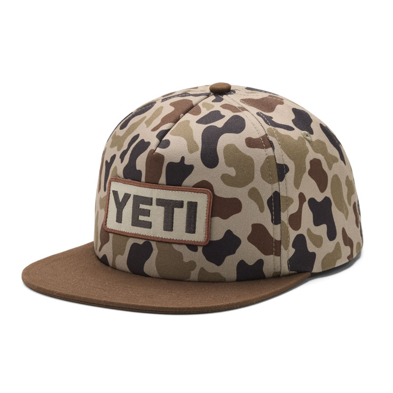 YETI Logo Camo Woven Flat Brim Hat