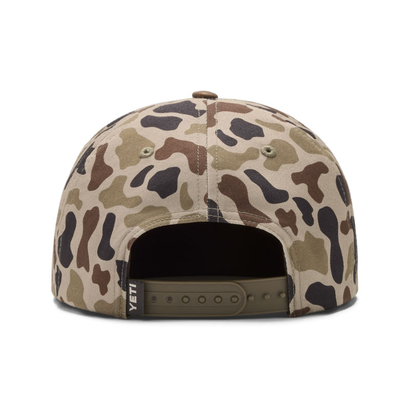 YETI Logo Camo Woven Flat Brim Hat