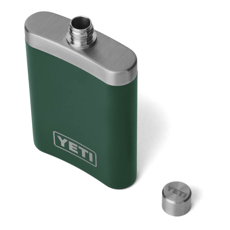 YETI Rambler Flask Black Forest Green