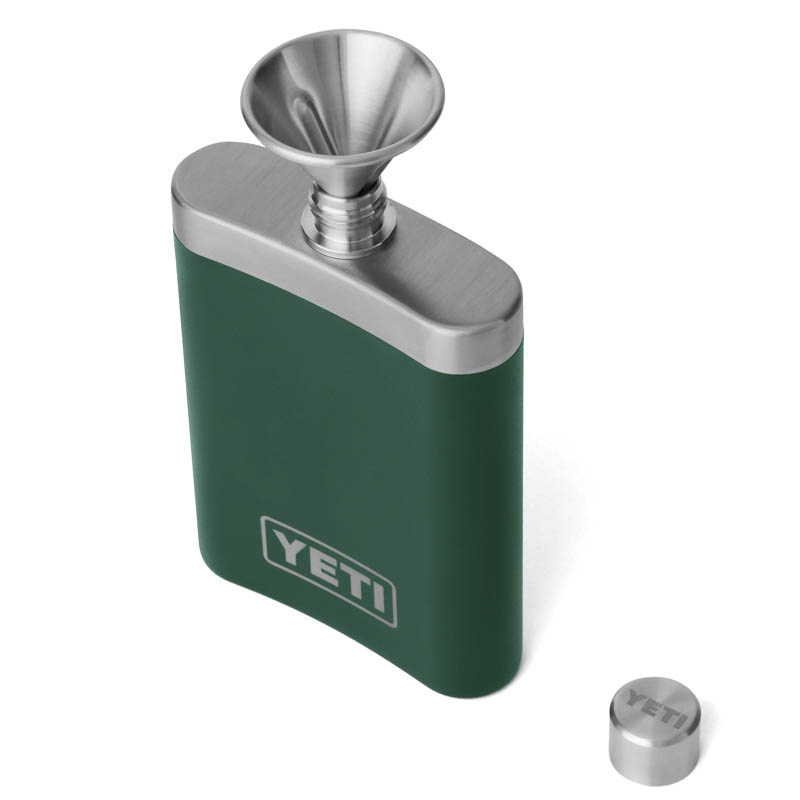 YETI Rambler Flask Black Forest Green