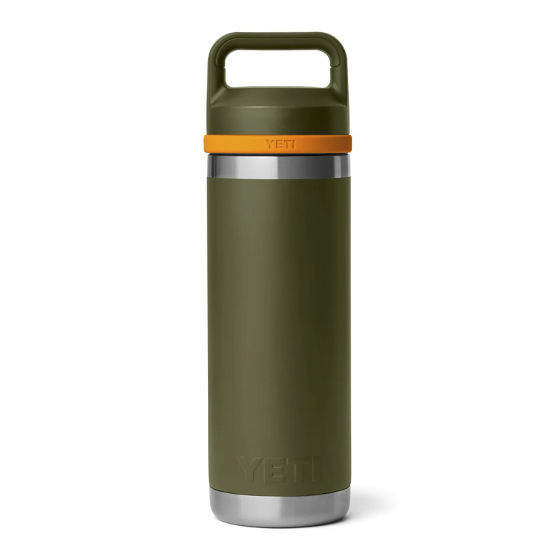 YETI Rambler Bottle 18oz Olive/King Crab Orange