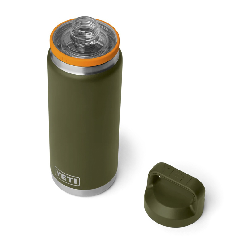 YETI Rambler Bottle 26oz Olive/King Crab Orange