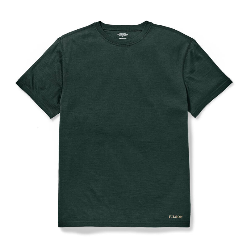Filson Merino Short Sleeve Crew Dark Olive