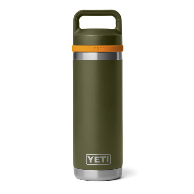 YETI Rambler Bottle 18oz Olive/King Crab Orange