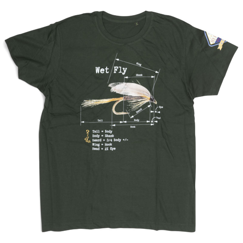 Will They Bite Wet Fly T-Shirt Green