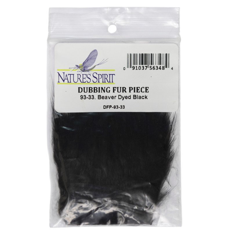 Nature's Spirit Beaver Dyed Black Fur Patch