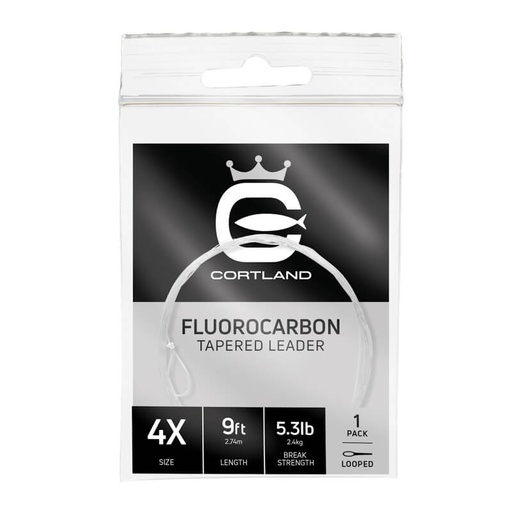 Cortland Fluorocarbon Tapered Leader 9Ft