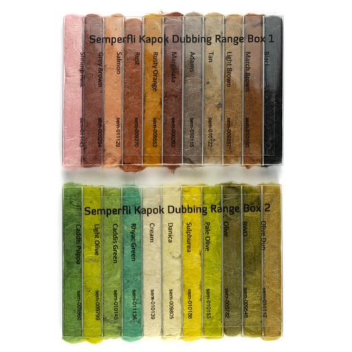 [DKPK000ALL] Kapok Dubbing Dry Fly Selection Dispenser