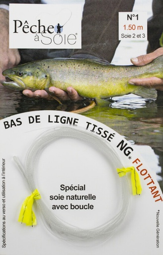 [BDL/150/1/NG/BL] Pêche à Soie Braided Leader with Loop NG 1,5m Line 2/3