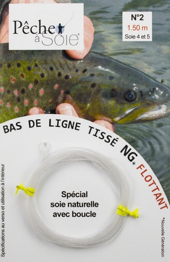 [BDL/150/2/NG/BL] Pêche à Soie Braided Leader with Loop NG 1,5m Line 4/5