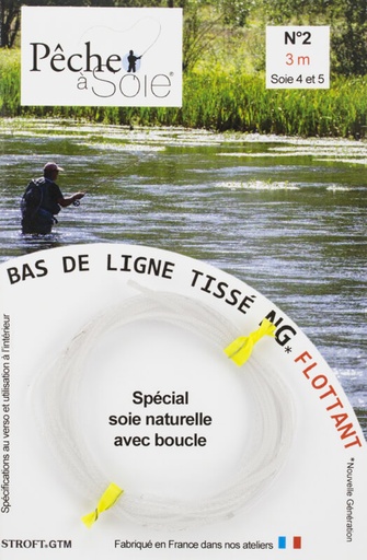 [BDL/300/2/NG/BL] Pêche à Soie Braided Leader with Loop NG 3,0m Line 4/5