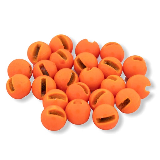 Tungsten Bead Slotted Fl Orange [100]