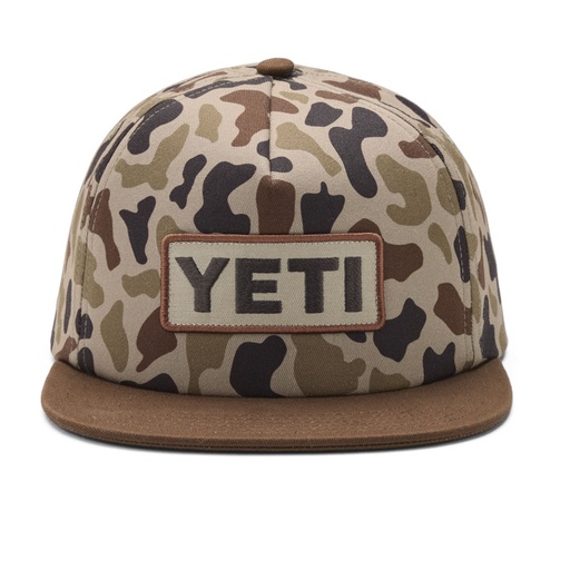 [21023007395] YETI Cappello Logo Camo Woven Flat Brim