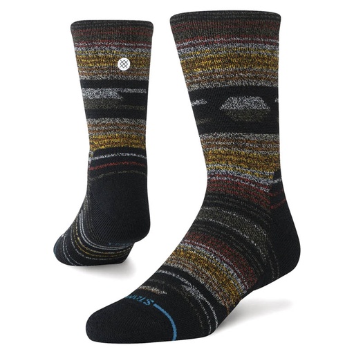 Stance Calze Fork in The Road Mid Wool Crew BLK