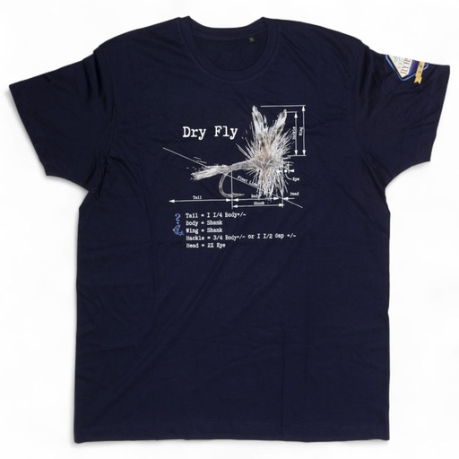 Will They Bite Dry Fly T-Shirt Blue