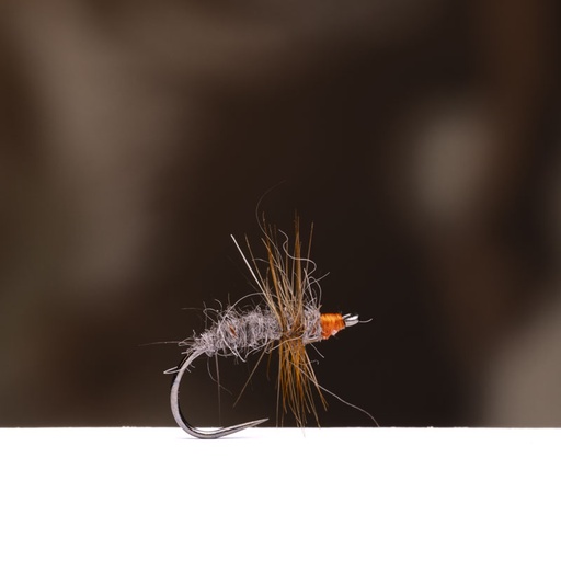 [AM-GSH] Menghini Grey Stiff Hackles Kebari